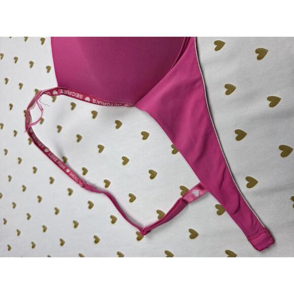Victorias Secret PINK VINTAGE Y2K 36B Push UP Bra LOVE - Picture 4 of 12